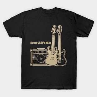 Sweet Child O'Mine Playing With Guitars T-Shirt